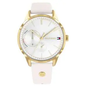Tommy Hilfiger Women’s Quartz Leather Starp Silver Dial 38mm Watch 1782018