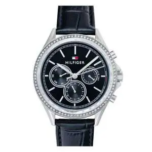 Tommy Hilfiger Women’s Quartz Leather Strap Black Dial 39mm Watch 1781981