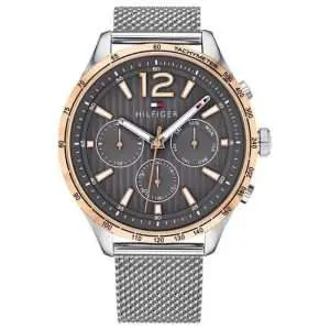 Tommy Hilfiger Men’s Quartz Silver Stainless Steel Grey Dial 44mm Watch 1791466 UAE DUBAI AJMAN SHARJAH ABU DHABI RAS AL KHAIMA UMM UL QUWAIN ALAIN FUJAIRAH
