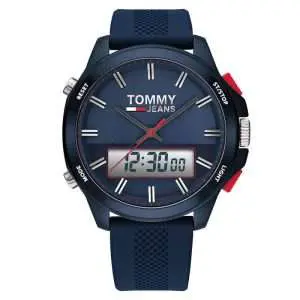Tommy Hilfiger Men’s Quartz Silicone Strap Blue Dial 46mm Watch 1791761