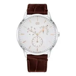 Tommy Hilfiger Men’s Quartz Leather Strap White Dial 44mm Watch 1710389 UAE DUBAI AJMAN SHARJAH ABU DHABI RAS AL KHAIMA UMM UL QUWAIN ALAIN FUJAIRAH