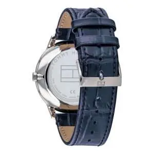 Tommy Hilfiger Men’s Quartz Leather Strap Blue Dial 44mm Watch 1710387