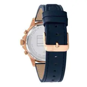 Tommy Hilfiger Men’s Quartz Blue Leather Strap Blue Dial 44mm Watch 1710475