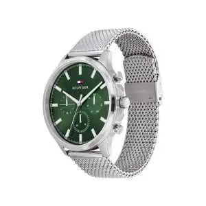 Tommy Hilfiger Men’s Quartz Silver Stainless Steel Green Dial 44mm Watch 1710499