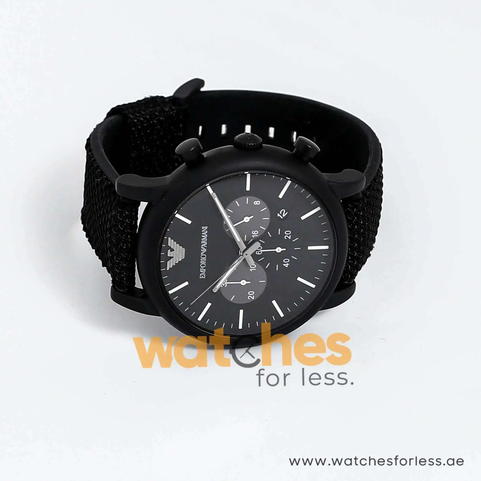 Emporio Armani Men’s Quartz Black Leather Strap Black Dial 46mm Watch AR11450 UAE DUBAI AJMAN SHARJAH ABU DHABI RAS AL KHAIMA UMM UL QUWAIN ALAIN FUJAIRAH