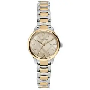 Burberry Women’s Swiss Quartz Stainless Steel Gold Dial 32mm Watch BU10118