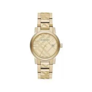 Burberry Men’s Swiss Made Stainless Steel Gold Dial 38mm Watch BU9038