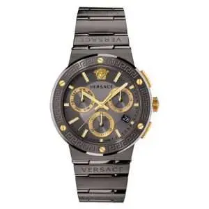 Versace Men’s Quartz Swiss Made Grey Stainless Steel Grey Dial 43mm Watch VEZ900521