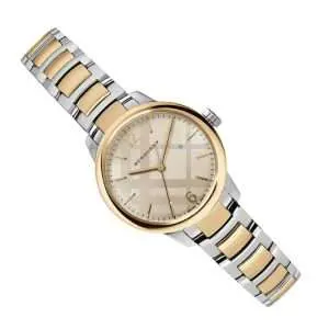 Burberry Women’s Swiss Quartz Stainless Steel Gold Dial 32mm Watch BU10118