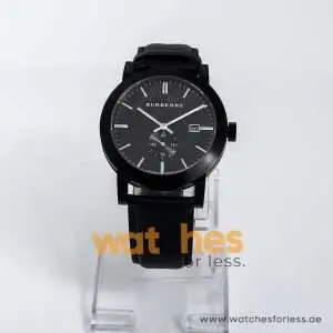Burberry Men’s Swiss Made Quartz Black Leather Strap Black Dial 42mm Watch BU9906 UAE DUBAI AJMAN SHARJAH ABU DHABI RAS AL KHAIMA UMM UL QUWAIN ALAIN FUJAIRAH