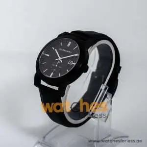 Burberry Men’s Swiss Made Quartz Black Leather Strap Black Dial 42mm Watch BU9906 UAE DUBAI AJMAN SHARJAH ABU DHABI RAS AL KHAIMA UMM UL QUWAIN ALAIN FUJAIRAH