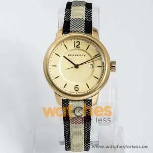 Burberry Women’s Swiss Made Quartz Leather Strap Check Stamped Dial 32mm Watch BU10104 UAE DUBAI AJMAN SHARJAH ABU DHABI RAS AL KHAIMA UMM UL QUWAIN ALAIN FUJAIRAH