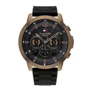 Tommy Hilfiger Men’s Quartz Black Silicone Strap Black Dial 50mm Watch 1710491 UAE DUBAI AJMAN SHARJAH ABU DHABI RAS AL KHAIMA UMM UL QUWAIN ALAIN FUJAIRAH