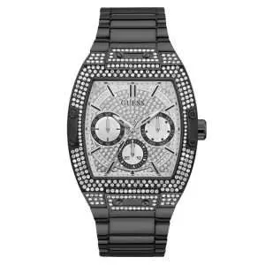 Guess Men’s Quartz Black Stainless Steel Silver Dial 43mm Watch GW0094G3 UAE DUBAI AJMAN SHARJAH ABU DHABI RAS AL KHAIMA UMM UL QUWAIN ALAIN FUJAIRAH