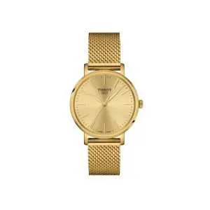 Tissot Women’s Quartz Swiss Made Gold Stainless Steel Champagne Dial 34mm Watch T143.210.33.021.00 UAE DUBAI AJMAN SHARJAH ABU DHABI RAS AL KHAIMA UMM UL QUWAIN ALAIN FUJAIRAH