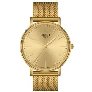 TISSOT Men’s Quartz Swiss Made Gold Stainless Steel Gold Dial 40mm Watch T143.410.33.021.00 UAE DUBAI AJMAN SHARJAH ABU DHABI RAS AL KHAIMA UMM UL QUWAIN ALAIN FUJAIRAH
