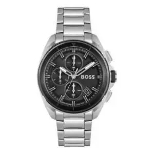 Hugo Boss Men’s Quartz Silver Stainless Steel Black Dial 44mm Watch 1513949 UAE DUBAI AJMAN SHARJAH ABU DHABI RAS AL KHAIMA UMM UL QUWAIN ALAIN FUJAIRAH