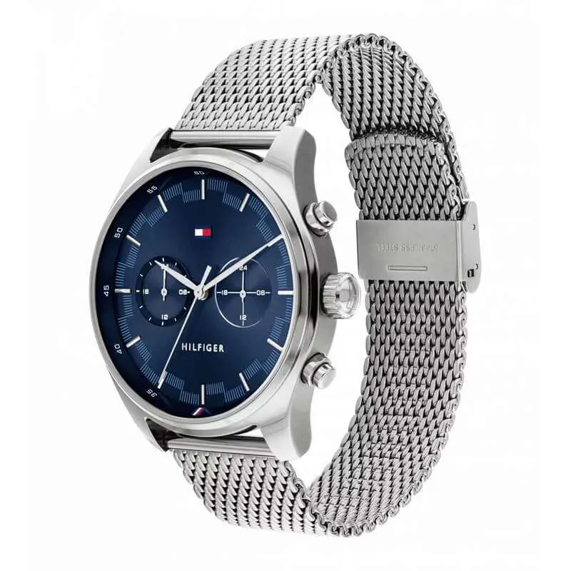 Tommy Hilfiger Men’s Quartz Stainless Steel Blue Dial 44mm Watch 1710420 UAE DUBAI AJMAN SHARJAH ABU DHABI RAS AL KHAIMA UMM UL QUWAIN ALAIN FUJAIRAH