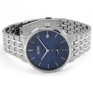 Hugo Boss Men’s Quartz Silver Stainless Steel Blue Dial 40mm Watch 1513642 UAE DUBAI AJMAN SHARJAH ABU DHABI RAS AL KHAIMA UMM UL QUWAIN ALAIN FUJAIRAH