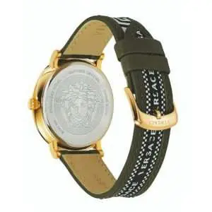 Versace Men’s Quartz Swiss Made Green Leather Strap Green Dial 42mm Watch VEBQ01519 UAE DUBAI AJMAN SHARJAH ABU DHABI RAS AL KHAIMA UMM UL QUWAIN ALAIN FUJAIRAH