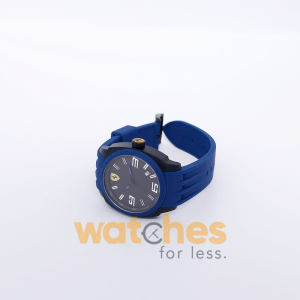 Ferrari Men’s Quartz Blue Silicone Strap Black Dial 46mm Watch 830120 - Image 5