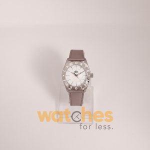 Lacoste Women’s Quartz Silver Purple Leather Strap Mother Of Pearl Dial 36mm Watch 2000537