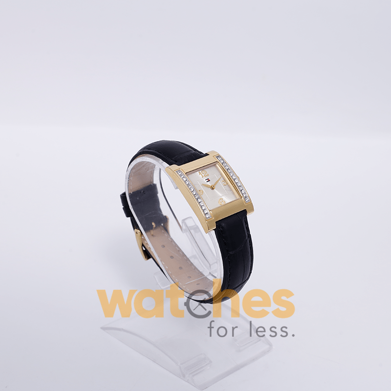 Tommy Hilfiger Women’s Quartz Black Leather Strap Silver Dial 27mm Watch F80262