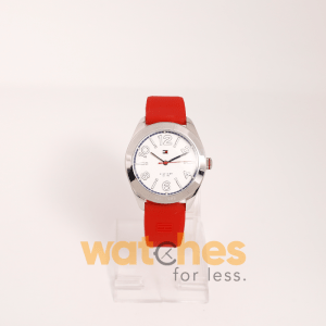 Tommy Hilfiger Men’s Quartz Pink Silicone Strap White Dial 40mm Watch 1781258/2