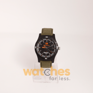 Hugo Boss Men’s Quartz Green Nylon Strap Black Dial 44mm Watch 1512533