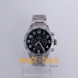Tommy Hilfiger Men’s Quartz Silver Stainless Steel Black Dial 46mm Watch 1791054