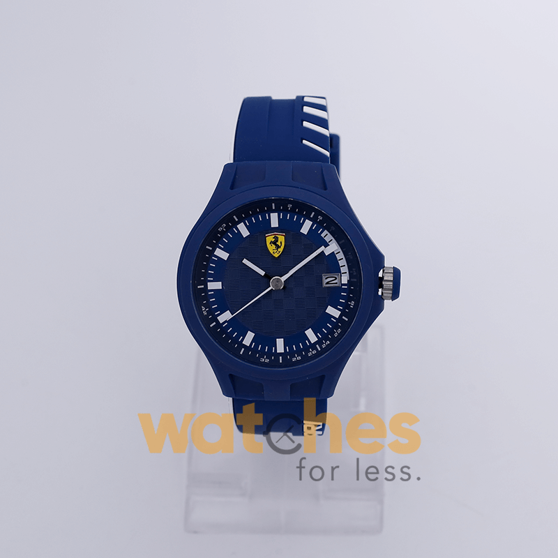 Ferrari Men’s Quartz Blue Silicone Strap Blue Dial 44mm Watch 0830129