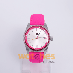 Tommy Hilfiger Women’s Quartz Pink Leather Strap Silver Dial 42mm Watch 1781326 UAE DUBAI AJMAN SHARJAH ABU DHABI RAS AL KHAIMA UMM UL QUWAIN ALAIN FUJAIRAH