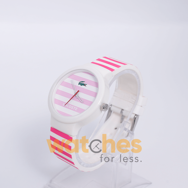 Lacoste Kids Quartz Pink White Silicone Strap Pink White Dial 40mm Watch 2020001 UAE DUBAI AJMAN SHARJAH ABU DHABI RAS AL KHAIMA UMM UL QUWAIN ALAIN FUJAIRAH