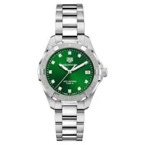 Tag Heuer Aquaracer Women’s Quartz Swiss Made Silver Stainless Steel Green Dial 32mm Watch WBD1316.BA0740 UAE DUBAI AJMAN SHARJAH ABU DHABI RAS AL KHAIMA UMM UL QUWAIN ALAIN FUJAIRAH