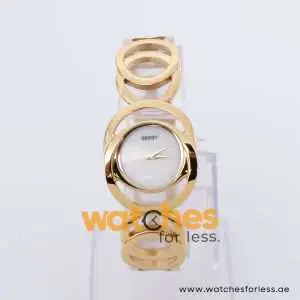 Seksy Women’s Quartz Gold Stainless Steel White Dial 29mm Watch 4418