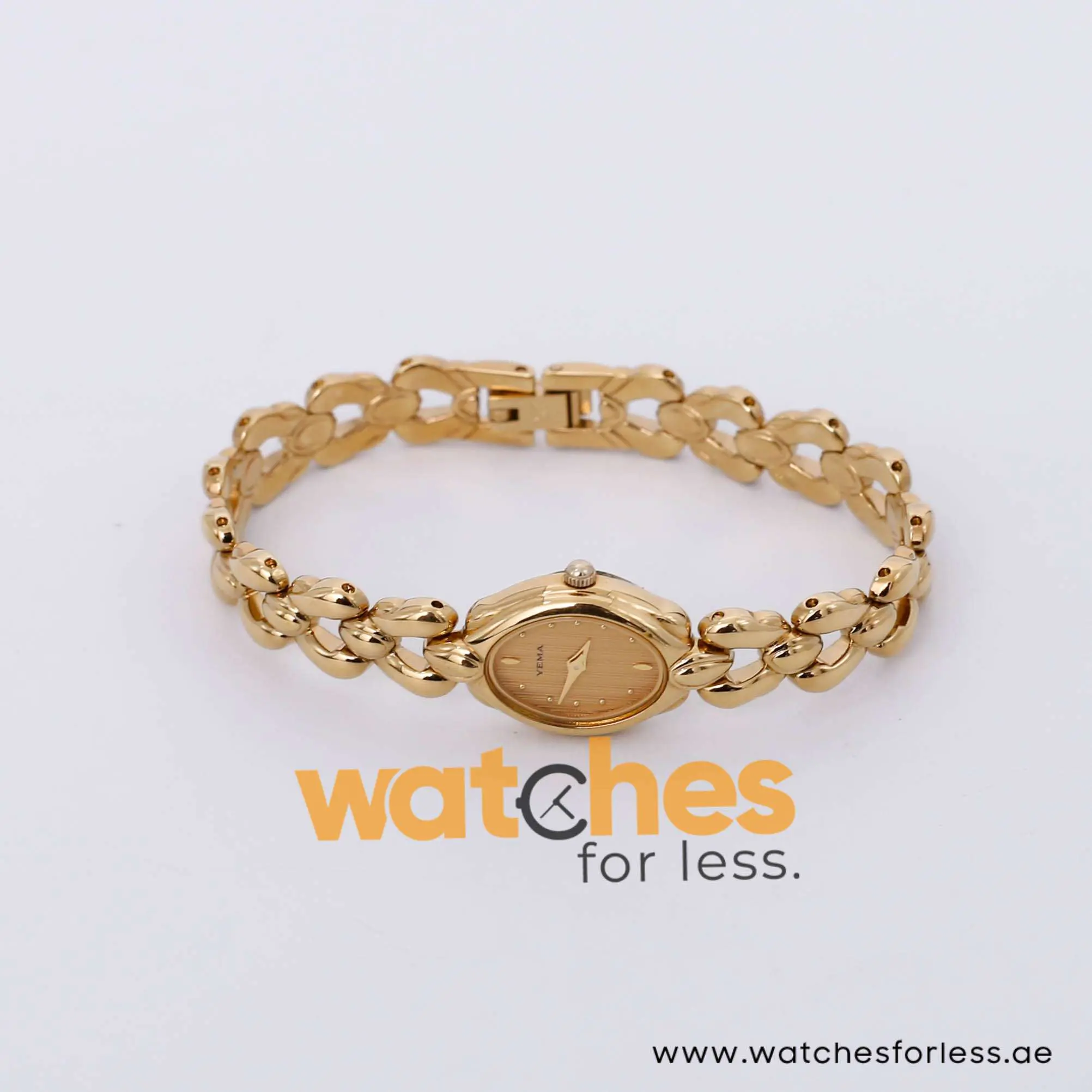 Yema Women’s Quartz Gold Stainless Steel Gold Dial 17mm Watch MRY012X