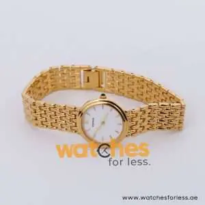 Yema Women’s Quartz Gold Stainless Steel White Dial 24mm Watch YE704