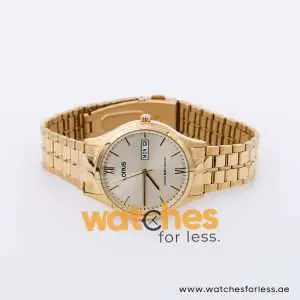 Lorus Men’s Quartz Gold Stainless Steel Gold Dial 37mm Watch RR45X