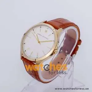 Armani Exchange Men’s Quartz Brown Leather Strap Silver Dial 46mm Watch AX2169/5