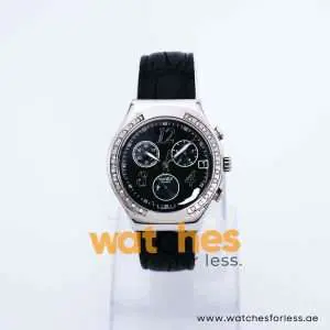 Swatch Men’s Swiss Made Quartz Black Leather Strap Black Dial 40mm Watch YCS485GC UAE DUBAI AJMAN SHARJAH ABU DHABI RAS AL KHAIMA UMM UL QUWAIN ALAIN FUJAIRAH