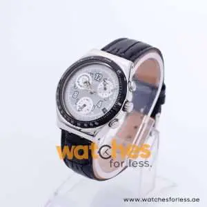 Swatch Men’s Swiss Made Quartz Black Leather Strap Grey Dial 40mm Watch YCS439G UAE DUBAI AJMAN SHARJAH ABU DHABI RAS AL KHAIMA UMM UL QUWAIN ALAIN FUJAIRAH