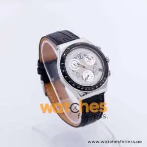 Swatch Men’s Swiss Made Quartz Black Leather Strap Grey Dial 40mm Watch YCS439G UAE DUBAI AJMAN SHARJAH ABU DHABI RAS AL KHAIMA UMM UL QUWAIN ALAIN FUJAIRAH