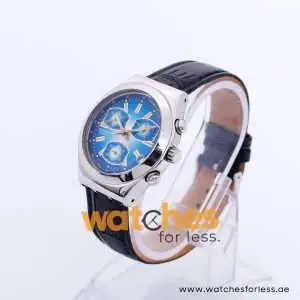 Swatch Men’s Swiss Made Black Leather Strap Blue Dial 40mm Watch YCS426G UAE DUBAI AJMAN SHARJAH ABU DHABI RAS AL KHAIMA UMM UL QUWAIN ALAIN FUJAIRAH