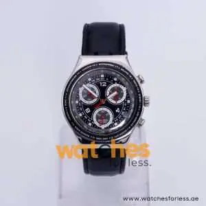 Swatch Men’s Swiss Made Black Leather Strap Black Dial 40mm Watch YCS4000AG UAE DUBAI AJMAN SHARJAH ABU DHABI RAS AL KHAIMA UMM UL QUWAIN ALAIN FUJAIRAH