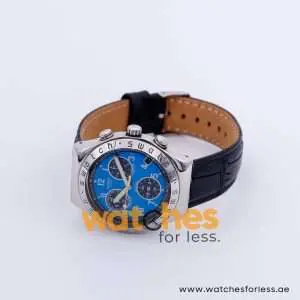 Swatch Men’s Swiss Made Quartz Black Leather Strap Blue Dial 40mm Watch YCS40096 UAE DUBAI AJMAN SHARJAH ABU DHABI RAS AL KHAIMA UMM UL QUWAIN ALAIN FUJAIRAH