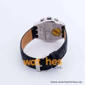 Swatch Men’s Swiss Made Quartz Black Leather Strap Blue Dial 40mm Watch YCS40096 UAE DUBAI AJMAN SHARJAH ABU DHABI RAS AL KHAIMA UMM UL QUWAIN ALAIN FUJAIRAH