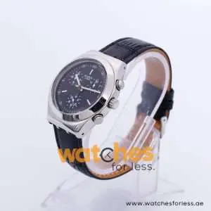 Swatch Men’s Swiss Made Quartz Black Leather Strap Black Dial 40mm Watch YGS36978 UAE DUBAI AJMAN SHARJAH ABU DHABI RAS AL KHAIMA UMM UL QUWAIN ALAIN FUJAIRAH