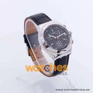 Swatch Men’s Swiss Made Quartz Black Leather Strap Black Dial 40mm Watch YGS36978 UAE DUBAI AJMAN SHARJAH ABU DHABI RAS AL KHAIMA UMM UL QUWAIN ALAIN FUJAIRAH