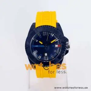 Tommy Hilfiger Men’s Quartz Yellow Silicone Strap Dark Blue Dial 46mm Watch 1791043/3 UAE DUBAI AJMAN SHARJAH ABU DHABI RAS AL KHAIMA UMM UL QUWAIN ALAIN FUJAIRAH