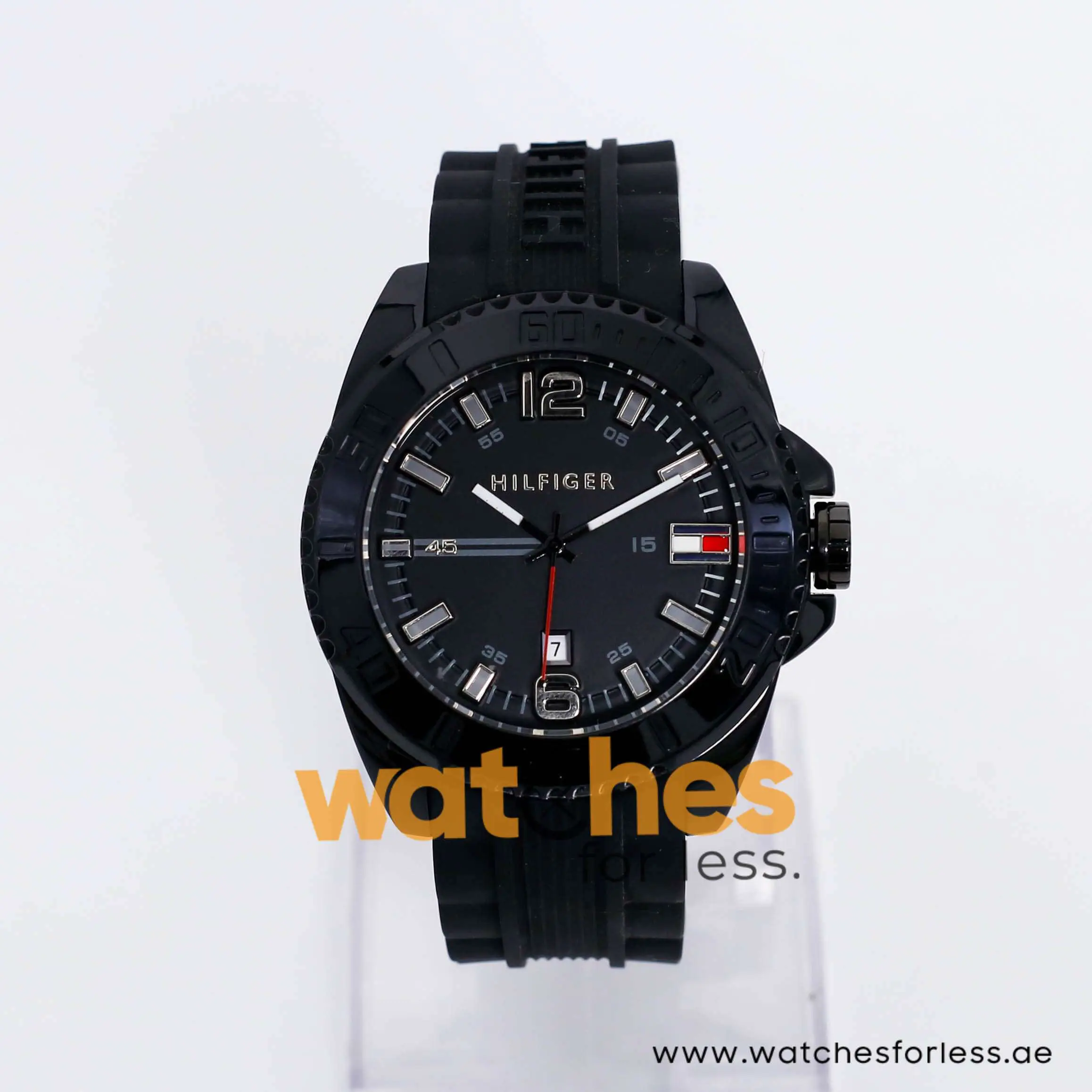 Tommy Hilfiger Men’s Quartz Black Silicone Strap Black Dial 46mm Watch 1791041 UAE DUBAI AJMAN SHARJAH ABU DHABI RAS AL KHAIMA UMM UL QUWAIN ALAIN FUJAIRAH